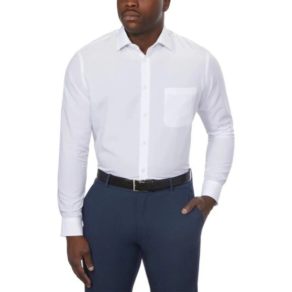 NEW Calvin Klein Men's Size M White Performance Stretch Dress Shirt - Picture 1 of 10